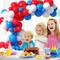 Red White and Blue Balloon Arch Kit Baseball Balloons Arch for 4th of July